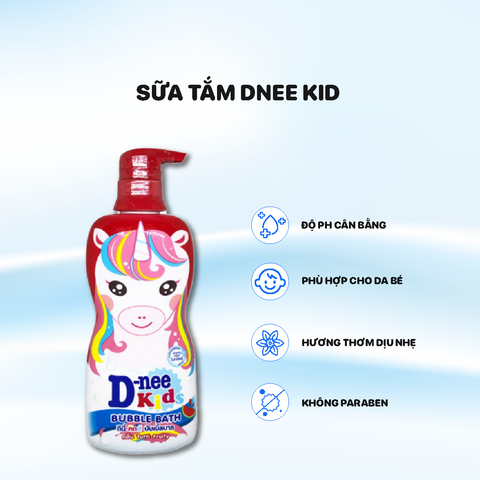 Sữa tắm Dnee Kids 400ml - Đỏ - Unicorn