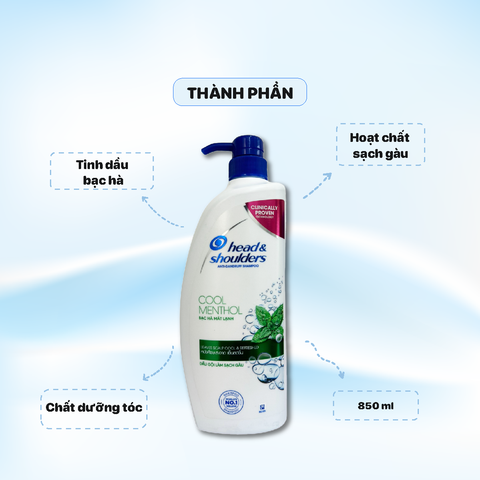 Dầu gội Head & Shoulder 850 ml - Bạc Hà