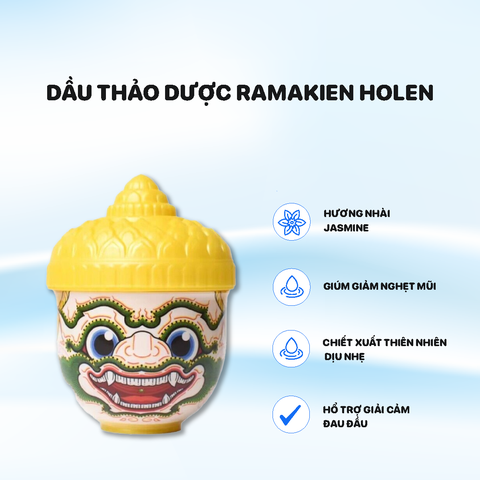 Ống Hít Cao Cấp Thảo dược Holen - Màu trắng - Hương Hoa Nhài
