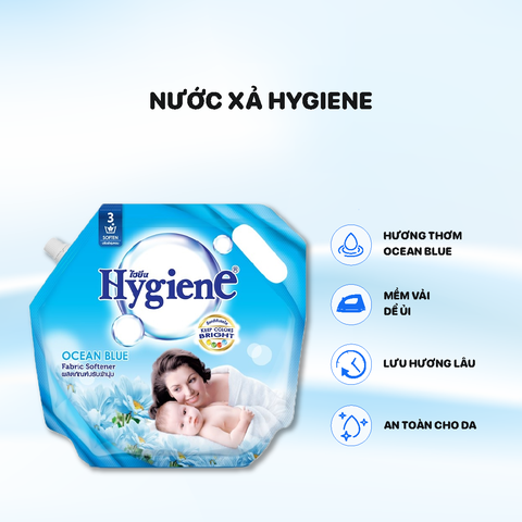 Nước xả Hygiene túi 1800ml - màu xanh dương - Ocean Blue