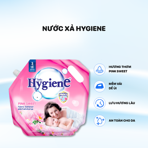 Nước xả Hygiene túi 1800ml - màu hồng - Pink Tweet