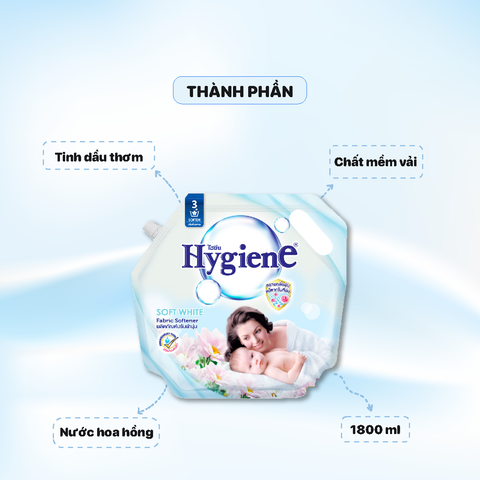 Nước xả Hygiene túi 1800ml - Màu Trắng - Soft White