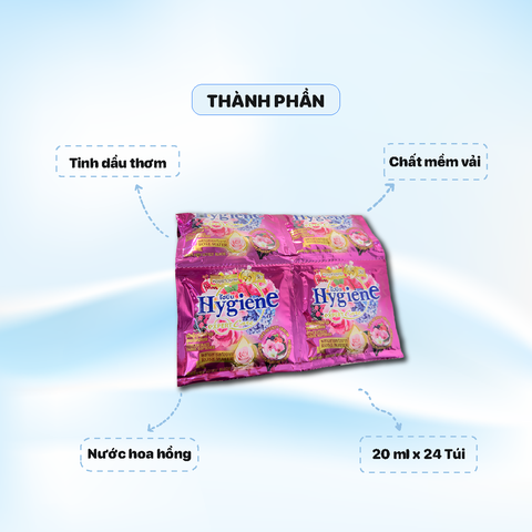 Nước Xả Hygiene Dây 20ml - Màu Hồng đậm (24 gói) - Lovely Bloom (292024 & 7033027)