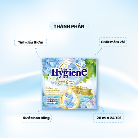 Nước Xả Hygiene Dây 20ml - Màu Xanh Dương - Ocean Bloom - Mã 278028 & 8149021
