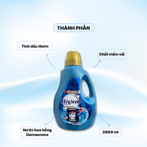 Nước Giặt, Xả Hygiene Can 2800ml - Xanh Dương