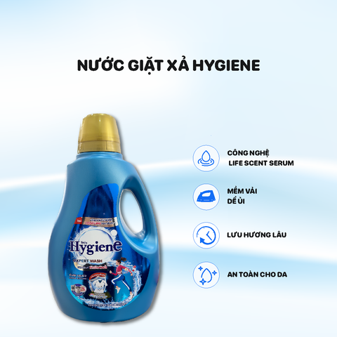Nước Giặt, Xả Hygiene Can 2800ml - Xanh Dương