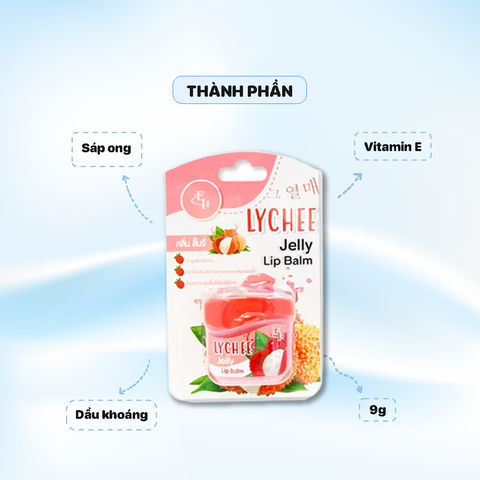 Kem Nẻ ELIZA JELLY BALM - Màu Hồng - Hương Vải - 9g