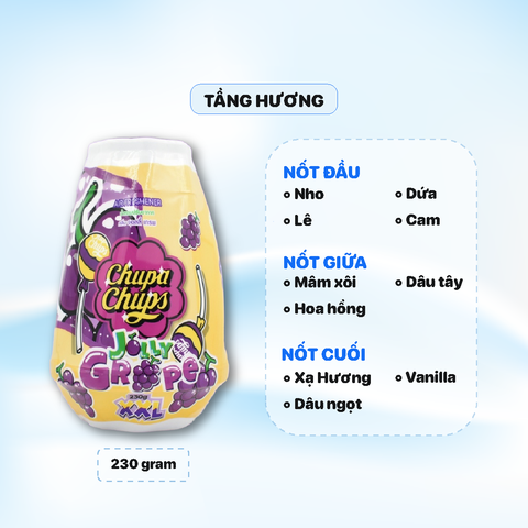Sáp Thơm Chupa Chups 230g  - Hương Nho + Túi Thơm 9g