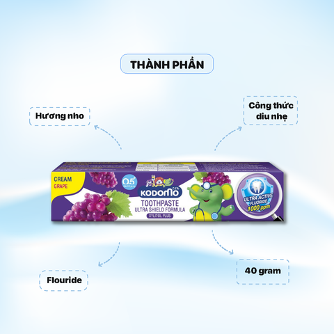 Kem Đánh Răng Kodomo Kids 40g - Tím (Nho)