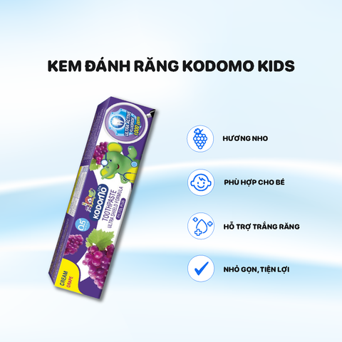 Kem Đánh Răng Kodomo Kids 40g - Tím (Nho)