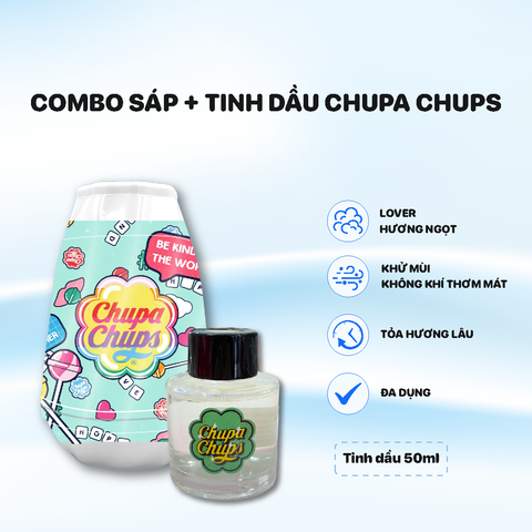 Combo Sáp Thơm + Tinh Dầu Chupa Chups (230g +50ml) - Lovely Time
