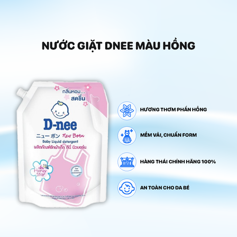 Nước Giặt Dnee Túi 1400ml Hồng