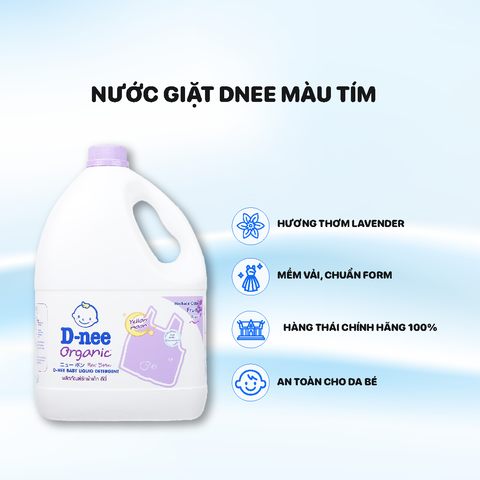 Nước Giặt Dnee can 3000ml Tím