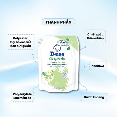Nước Giặt Dnee Túi 1400ml Xanh Lá Cây