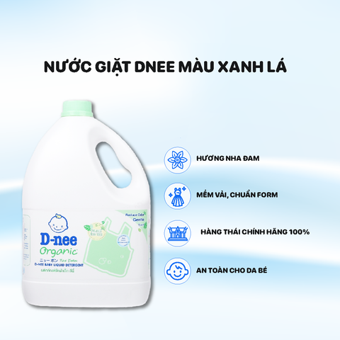 Nước Giặt Dnee can 3000ml Xanh Lá Cây