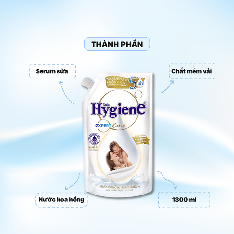 Nước xả Hygiene túi 1300ml - Màu Trắng - Milky Touch - Milky Serum