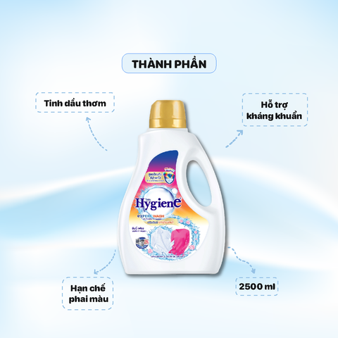 Nước Giặt, Xả Hygiene Can 2500ml Anti Color - Trắng