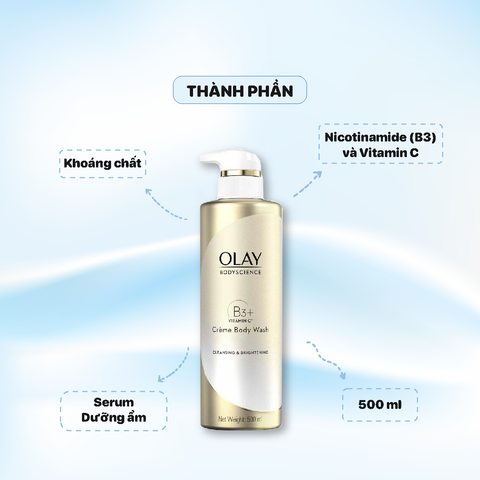 Sữa Tắm Olay Body Science B3 Plus - Màu Trắng