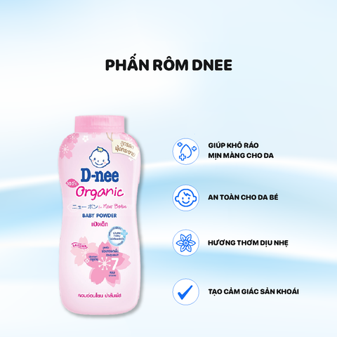 Phấn Dnee Organic 350g - Màu Hồng - Sakura