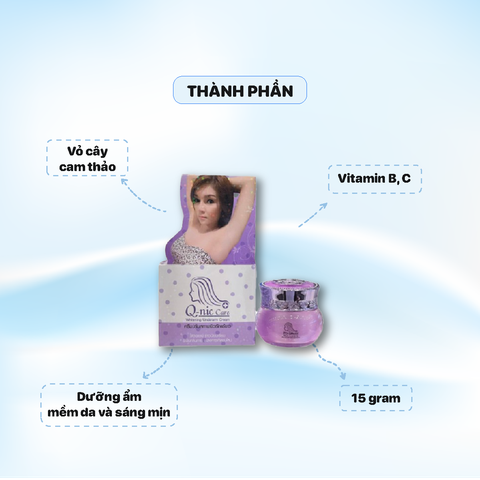 Kem Trị Thâm Nách Qnic Care Whitening 15g - Màu tím