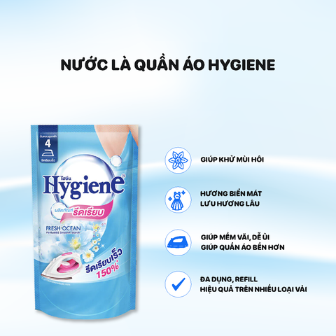 Nước Là Quần Áo Siêu Thơm Hygiene 500ml - Màu Xanh Dương - Fresh Ocean