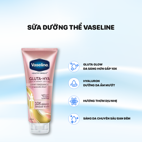 Vaseline Serum 10x 300ml - Hồng