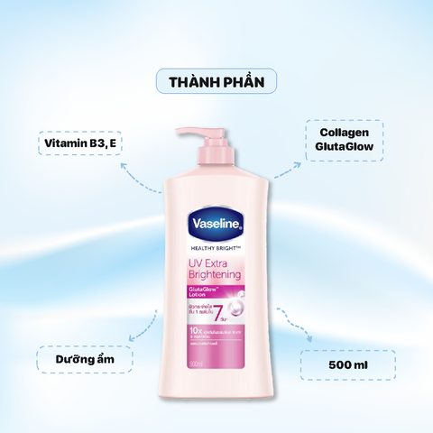 Vaseline 10X HB UV EXTRA BRIGHTEN 500ml