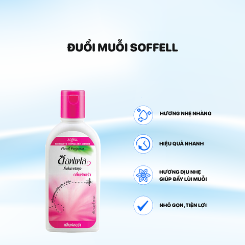 Kem Chống Muỗi Đốt Soffell Hương Hoa 60ml - Màu Hồng