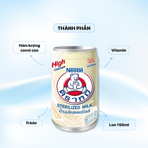 Sữa Gấu Vàng Nestle Lon cao 150ml - Mẫu mới