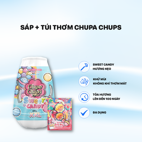 Sáp Thơm Chupa Chups 230g  - Hương Sweet Candy + Túi Thơm 9g