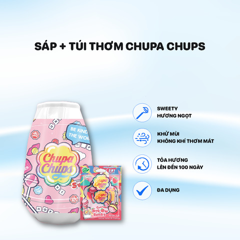 Sáp Thơm Chupa Chups 230g  - Hương Sweety + Túi Thơm 9g