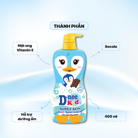 Sữa tắm Dnee Kids 400ml - Xanh dương - Penguin