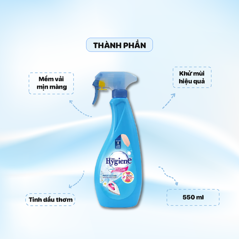Xịt Thơm Quần Áo Hygiene 550ml - Màu Xanh