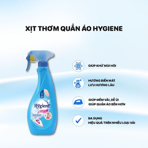 Xịt Thơm Quần Áo Hygiene 550ml - Màu Xanh