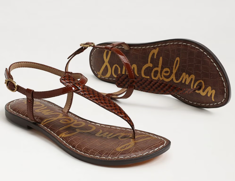 Sandal nữ Sam Edelman Girls' Gigi Thong Sandal COLOR Antique Copper Snake Print - Giày nữ xuất dư Âu, Mỹ