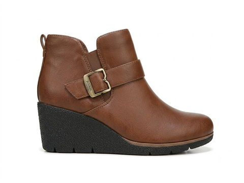 Boot nữ da bò thật VNXK Dr. Scholl's Women's Hello Ankle Boots Honey Smooth - Giày nữ xuất khẩu Âu, Mỹ