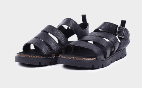 Giày Sandal nữ da thật Next màu đen - Giày da xuất dư sang Mỹ, Âu
