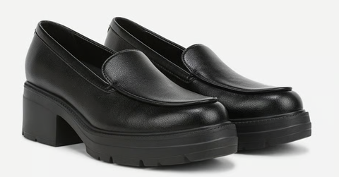 Giày nữ VNXK SOUL Naturalizer Womens Luly Lug Loafer Color Black Faux Leather - Giày nữ xuất Mỹ, Âu