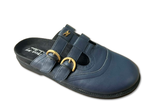 Giày nam da thật CIRCUS NY BY SAM EDELMAN  claudia leather mule - blue - Giày nam xuất khẩu Mỹ, Eu