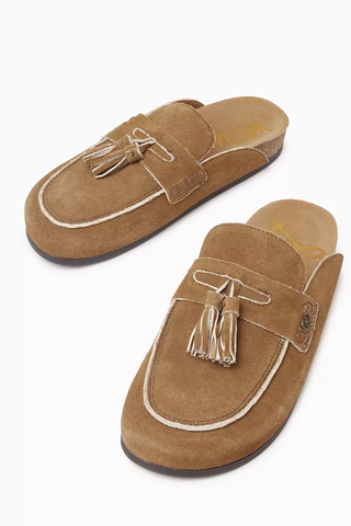 Sam Edelman Brown Astrid Backless Loafer Shoes - Giày xuất Mỹ