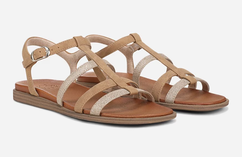 Sandal nữ Naturalizer womens Julia Strappy Sandal Color Birchwood Brown Faux Leather - Giày nữ xuất dư Âu, Mỹ