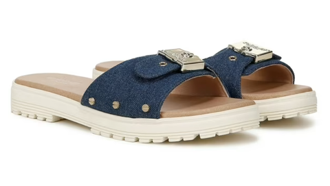 Dép nữ quai ngang Dr. Scholl's Women's Dark Blue Think Iconic Sandals   - Giày dép xuất dư Mỹ, EU