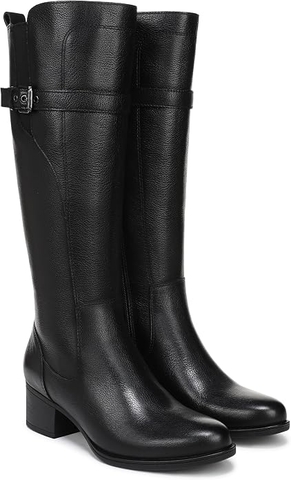 Boot nữ VNXK da bò thật Naturalizer Women's KennaWestern Boot Colour Name Black Leather  - Giày nữ xuất khẩu Âu, Mỹ