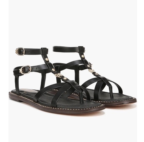 Sandal nữ Sam Edelman Womens Talya Gladiator Sandal Black - Giày nữ xuất dư Âu, Mỹ