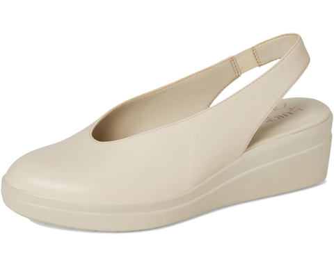 Giày nữ VNXK Naturalizer Sutton Slingback Wedge Porcelain Leather - Giày nữ xuất Mỹ, Âu