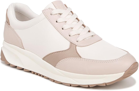 Giày nữ VNXK Naturalizer Women's Shay Lace Up Sneaker Color Beige Multi Leather - Giày nữ xuất Mỹ, Âu