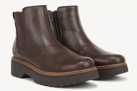 Boot nữ VNXK da bò thật Dr. Scholl's Women's Bring Vibes Chelsea Boot Color Brown Leather - Hàng xuất Mỹ