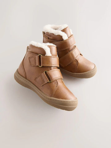 👟 Giày Trẻ Em Tan Brown Waterproof Touch Fastening Boots – Hàng Xuất Dư Chính Hãng Next