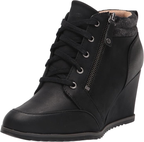 Boot nữ da thật Naturalizer Women's Haley-lace Ankle Boot - Giày nữ xuất khẩu Âu, Mỹ