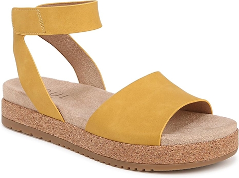 Dép Sandal Nữ Naturalizer SOUL Deara Sandal Color Yellow Faux Leather - Giày nữ xuất khẩu Âu, Mỹ